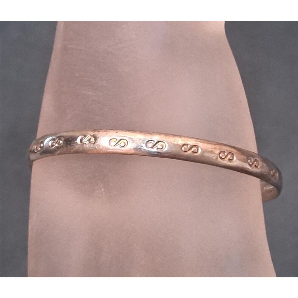 Vintage Mexican Sterling Bracelet Infinity Decorations Bangle